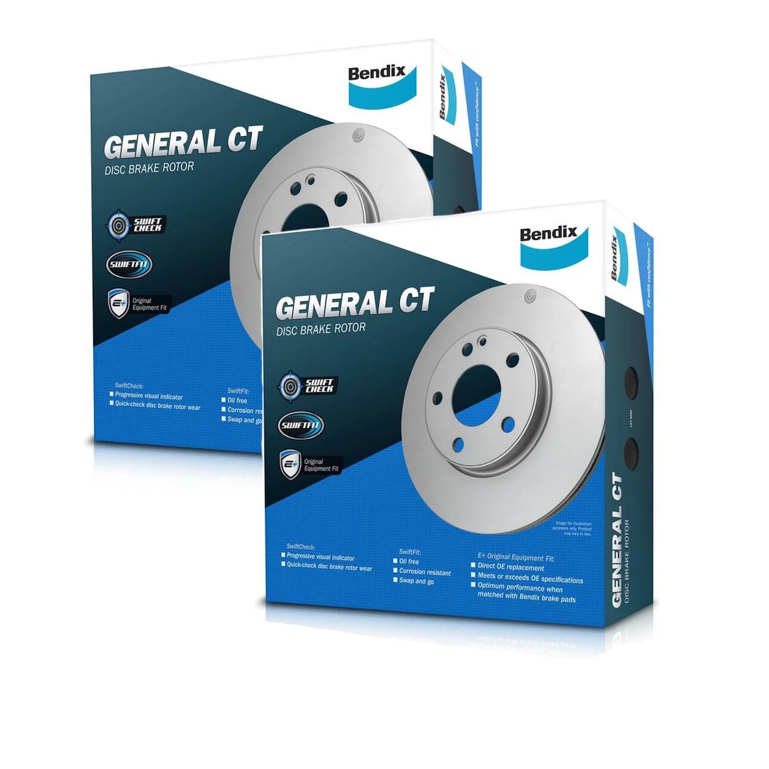 2x Bendix Front Brake Rotor for Ford Transit Custom VN 2013~2019 - BR3104-GCTX2