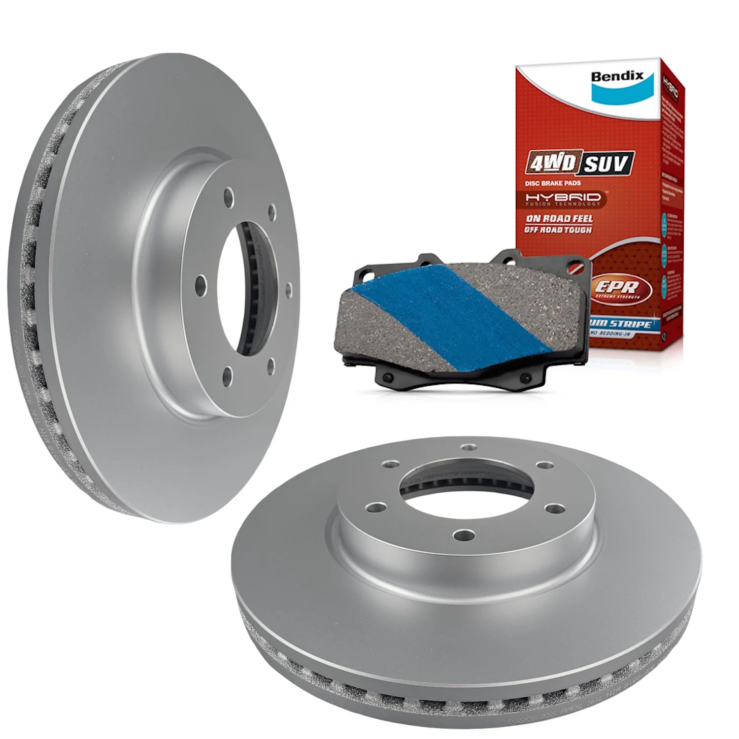Bendix 4WD Front Brake Pads+Rotors for Toyota LandCruiser VDJ200 Tundra USK56