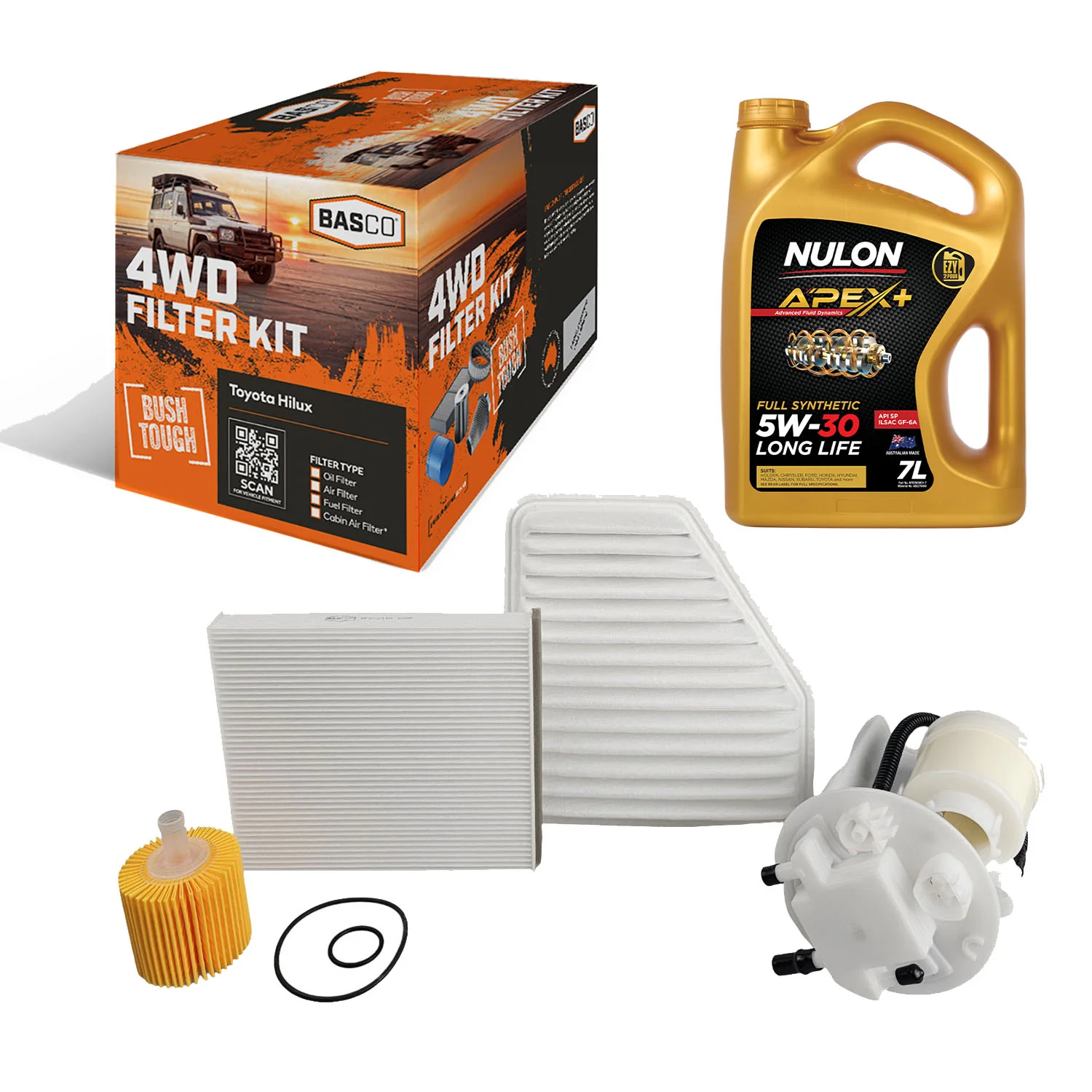 Oil Air Fuel Cabin Filter Kit + oil for Toyota RAV4 GSA33 3.5L Petrol 2GRFE